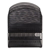 Onyx Mesh Desk Organizer W/3 Horizontal And Upright Sections, Letter Size, 19.62 X 11.32 X 8.5, Black, Ships In 1-3 Bus Days