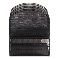 Onyx Mesh Desk Organizer, 2 Horizontal/6 Upright Sections, Letter Size, 13.25 X 11.32 X 13.32, Black, Ships In 1-3 Bus Days