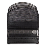 Onyx Mesh Desk Organizer, 2 Horizontal/6 Upright Sections, Letter Size, 13.25 X 11.32 X 13.32, Black, Ships In 1-3 Bus Days
