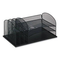 Onyx Desk Organizer W/three Horizontal And Three Upright Sections,letter Size,19.25x11.5x8.25,wine,ships In 1-3 Business Days