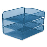 Onyx Triple Tray, 3 Sections, Letter Size Files, 9.25 X 11.75 X 8, Blue, Ships In 1-3 Business Days