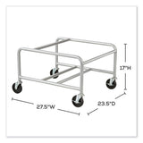 Sled Base Stack Chair Cart, Metal, 500 Lb Capacity, 23.5" X 27.5" X 17", Silver, Ships In 1-3 Business Days