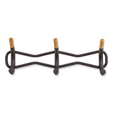 Family Coat Wall Rack, 3 Hook, 18.5w X 6.25d X 7.25h, Cream, Ships In 1-3 Business Days