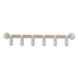 Resi Coat Wall Rack, 6 Hook, 36.25w X 4.25d X 6h, White, Ships In 1-3 Business Days