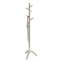 Resi Standing Coat Tree, 6 Hook, 17.25w X 17.25d X 69.5h, White, Ships In 1-3 Business Days
