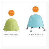 Runtz Ball Chair, Backless, Supports Up To 250 Lb, Blue Fabric Seat, Silver Base, Ships In 1-3 Business Days