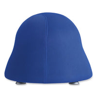 Runtz Ball Chair, Backless, Supports Up To 250 Lb, Blue Fabric Seat, Silver Base, Ships In 1-3 Business Days
