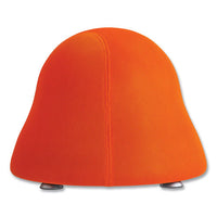 Runtz Ball Chair, Backless, Supports Up To 250 Lb, Orange Fabric Seat, Silver Base, Ships In 1-3 Business Days