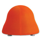 Runtz Ball Chair, Backless, Supports Up To 250 Lb, Orange Fabric Seat, Silver Base, Ships In 1-3 Business Days