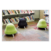 Runtz Ball Chair, Backless, Supports Up To 250 Lb, Green Vinyl Seat, Silver Base, Ships In 1-3 Business Days