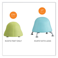 Runtz Ball Chair, Backless, Supports Up To 250 Lb, Red Vinyl Seat, Silver Base, Ships In 1-3 Business Days