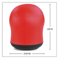 Zenergy Swivel Ball Chair, Backless, Supports Up To 250 Lb, Red Vinyl, Ships In 1-3 Business Days