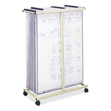 Mobile Vertical File, 12 Hanging Clamps, 39.25w X 16d X 52h, Tan, Ships In 1-3 Business Days