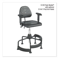 Task Master Deluxe Industrial Chair, Supports Up To 250 Lb, 17" To 35" Seat Height, Black, Ships In 1-3 Business Days