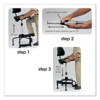 Task Master Deluxe Industrial Chair, Supports Up To 250 Lb, 17" To 35" Seat Height, Black, Ships In 1-3 Business Days