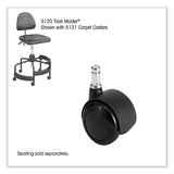Task Master Carpet Casters, 2" Wheel, Black, 5/set, Ships In 1-3 Business Days