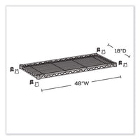 Commercial Extra Shelf Pack, 48w X 18d X 1h, Steel, Black, 2/pack