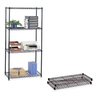 Commercial Extra Shelf Pack, 36w X 18d X 1h, Steel, Black, 2/pack