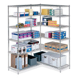 Industrial Add-on Unit, Four-shelf, 36w X 18d X 72h, Steel, Metallic Gray, Ships In 1-3 Business Days