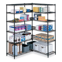 Industrial Extra Shelf Pack, 48w X 18d X 1.5h, Steel, Black, 2/pack