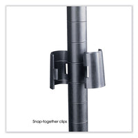 Industrial Add-on Unit, Four-shelf, 48w X 24d X 72h, Steel, Black, Ships In 1-3 Business Days