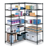 Industrial Add-on Unit, Four-shelf, 48w X 24d X 72h, Steel, Black, Ships In 1-3 Business Days
