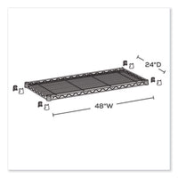Industrial Extra Shelf Pack, 48w X 24d X 1.5h, Steel, Metallic Gray, 2/pack
