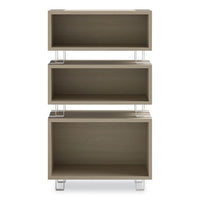 Ready Home Office Large Stackable Storage, 1-shelf, 24w X 12d X 17.25h, Beige/white, Ships In 1-3 Business Days