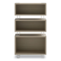 Ready Home Office Small Stackable Storage, 1-shelf, 24w X 12d X 12.25h, Beige/white, Ships In 1-3 Business Days