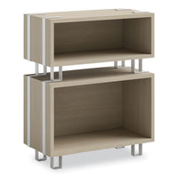 Ready Home Office Small Stackable Storage, 1-shelf, 24w X 12d X 12.25h, Beige/white, Ships In 1-3 Business Days