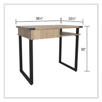 Mirella Soho Desk With Drawer, 36.25" X 22.25" X 30", Black, Ships In 1-3 Business Days
