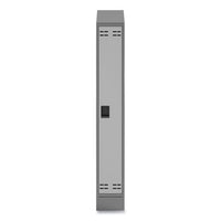Single Sloped Metal Locker Hood Addition, 12w X 18d X 6h, Gray, Ships In 1-3 Business Days