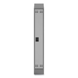 Single Sloped Metal Locker Hood Addition, 12w X 18d X 6h, Gray, Ships In 1-3 Business Days