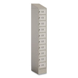 Single Sloped Metal Locker Hood Addition, 12w X 18d X 6h, Tan, Ships In 1-3 Business Days