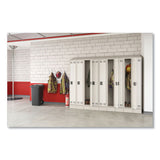 Triple Sloped Metal Locker Hood Addition, 36w X 18d X 6h, Tan, Ships In 1-3 Business Days
