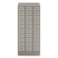 Triple Continuous Metal Locker Base Addition, 35w X 16d X 5.75h, Tan, Ships In 1-3 Business Days