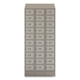 Triple Continuous Metal Locker Base Addition, 35w X 16d X 5.75h, Tan, Ships In 1-3 Business Days