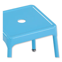 Steel Guest Stool, Backless, Supports Up To 275 Lb, 15" To 15.5" Seat Height, Baby Blueseat/base, Ships In 1-3 Business Days