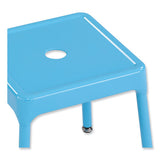 Steel Guest Stool, Backless, Supports Up To 275 Lb, 15" To 15.5" Seat Height, Baby Blueseat/base, Ships In 1-3 Business Days