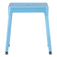 Steel Guest Stool, Backless, Supports Up To 275 Lb, 15" To 15.5" Seat Height, Baby Blueseat/base, Ships In 1-3 Business Days