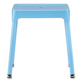 Steel Guest Stool, Backless, Supports Up To 275 Lb, 15" To 15.5" Seat Height, Baby Blueseat/base, Ships In 1-3 Business Days