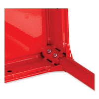 Steel Guest Stool, Backless, Supports Up To 275 Lb, 15" To 15.5" Seat Height, Red Seat/base, Ships In 1-3 Business Days