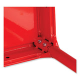 Steel Guest Stool, Backless, Supports Up To 275 Lb, 15" To 15.5" Seat Height, Red Seat/base, Ships In 1-3 Business Days