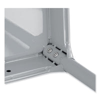 Steel Guest Stool, Backless, Supports Up To 275 Lb, 15" To 15.5" Seat Height, Silver Seat/base, Ships In 1-3 Business Days