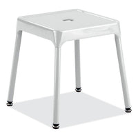 Steel Guest Stool, Backless, Supports Up To 275 Lb, 15" To 15.5" Seat Height, White Seat/base, Ships In 1-3 Business Days