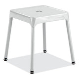Steel Guest Stool, Backless, Supports Up To 275 Lb, 15" To 15.5" Seat Height, White Seat/base, Ships In 1-3 Business Days