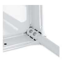 Steel Guest Stool, Backless, Supports Up To 275 Lb, 15" To 15.5" Seat Height, White Seat/base, Ships In 1-3 Business Days