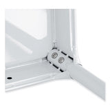 Steel Guest Stool, Backless, Supports Up To 275 Lb, 15" To 15.5" Seat Height, White Seat/base, Ships In 1-3 Business Days