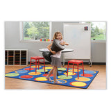Steel Guestbistro Stool, Backless, Supports Up To 250 Lb, 18" Seat Height, Red Seat, Red Base, Ships In 1-3 Business Days