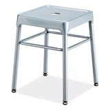 Steel Guestbistro Stool, Backless, Supports Up To 250 Lb, 18" High Silver Seat, Silver Base, Ships In 1-3 Business Days